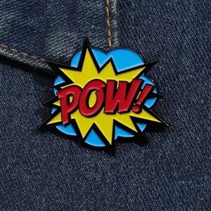 3/$25 “POW!” Cartoon Comic Book Super Hero Pin Classic Batman and Robin